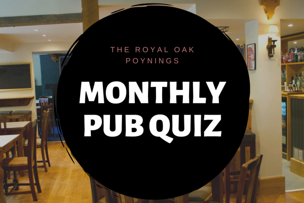 Monthly pub quiz in Sussex